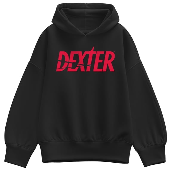 Dexter - Large Logo - Women's Oversized Fleece Hoodie Sweatshirt