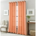 thumbnail image 1 of Dexter Linen Texture Window Curtain Panel 54" x 90" - 90 Inches - Orange, 1 of 5
