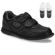Dexter Mens V Strap Velcro Black Bowling Shoes - 7