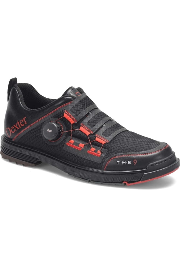 Mens Wide Width The 9 Stryker Boa Black/Red Bowling Shoes - 11