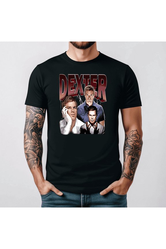Dexter Morgan Retro Graphic T-shirt TV Drama Character Apparel,for unisex up to 5XL