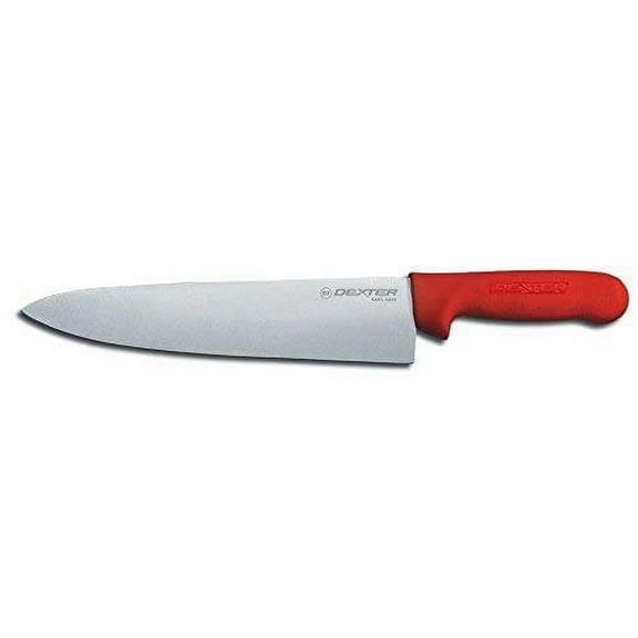 DEXTER Cook's Knife 10 Inches High-Carbon Steel with Red Handle 1/Each - DXX12433R