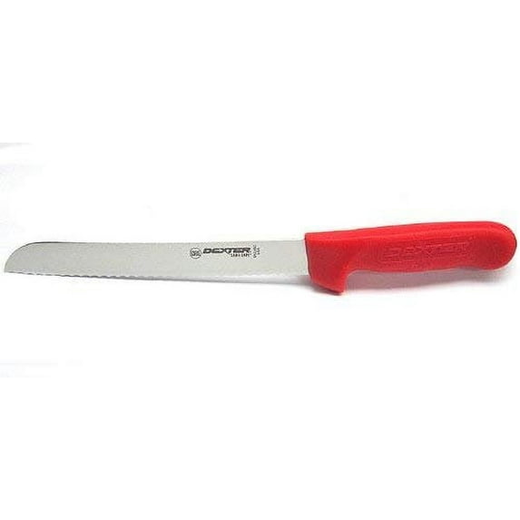 Dexter Outdoors 8" Scalloped Bread Knife with Red Handle