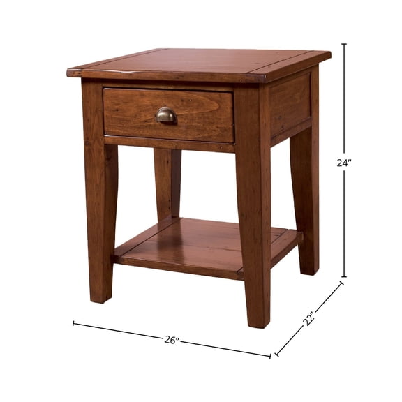Dexter Reclaimed Wood Side Table Brown