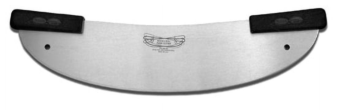 20" Carbon Steel Pizza Rocker with Black Plastic Handles