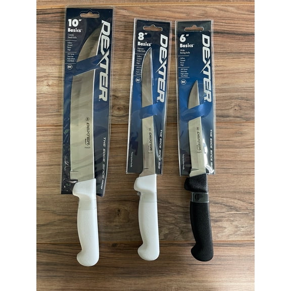 Dexter Russell Basic 3 PC Cimeter Steak Fillet Boning Knife Fish Hunt Combo Set