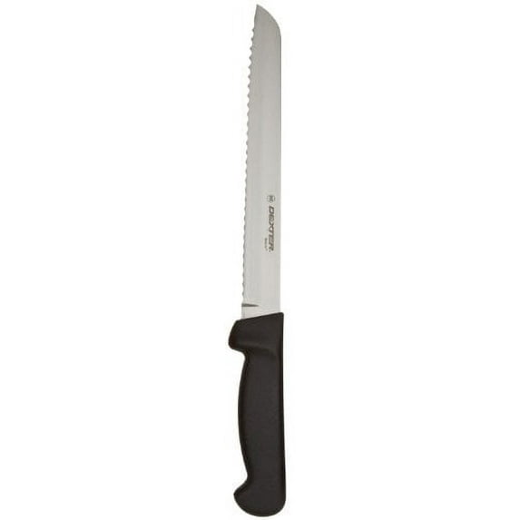 Dexter Russell Bread Knife,8" Blade,Black/White Handle 31603B