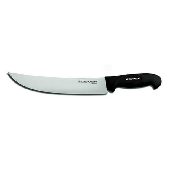 Dexter-Russell DRI24073B Sofgrip Cimeter Steak Knife, Rubber Grip Handle, Black/silver, 10"