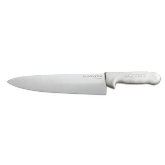 ​​Dexter-Russell S145-10PCP 10" Chef's Knife, Sani-Safe Series, White, High-Carbon Stainless Steel Blade with Slip-Resistant Polypropylene Handle‌​‍​​‌‌​‌‌
