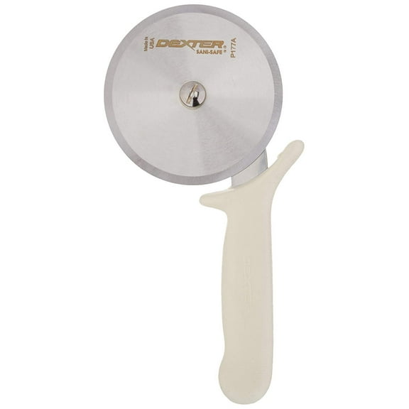 ‌‌Dexter-Russell P177A-4PCP 4" Pizza Cutter, Sani-Safe Series, Stainless Steel Blade with Slip-Resistant Polypropylene Handle, Made in USA