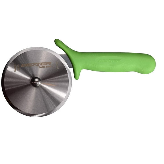 Dexter-Russell P177AG-PCP Pizza Cutter, 4 High-Carbon Stainless Steel Blade, Sani-Safe and Textured Slip-Resistant Green Handle, Made in USA