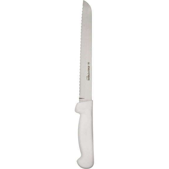 Dexter-Russell P94803 Basics 8" Scalloped Bread Knife, High-Carbon Stainless Steel Blade with White Polypropylene Handle