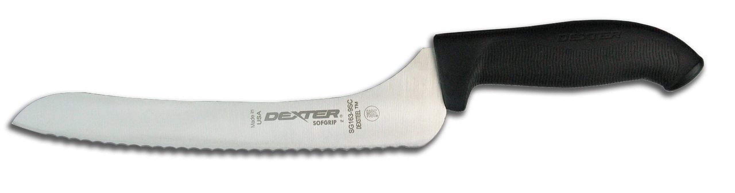 Dexter-Russell 9 inch scalloped offset sandwich knife, Sofgrip handle