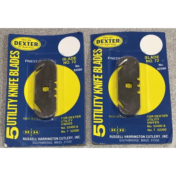 Dexter Russell Usa (2) 5Pack Utility Knife Hooked 52350 Cutter Blades Blade No72