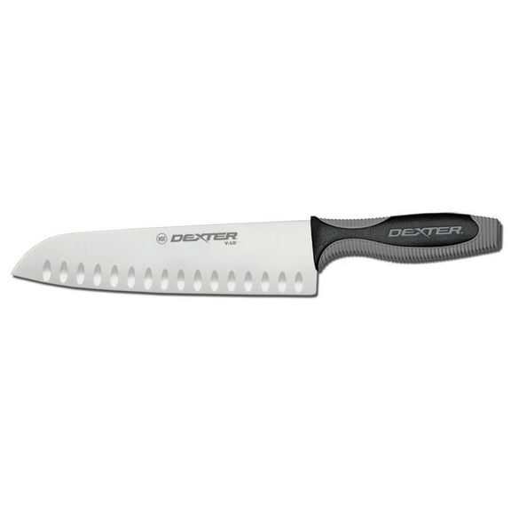 Dexter-Russell V144-9GE-PCP 9" Duo-Edge Santoku Chef's Knife, Hollow Ground Blade, High-Carbon Stainless Steel, Ergonomic V-Lo Handle, Made in USA