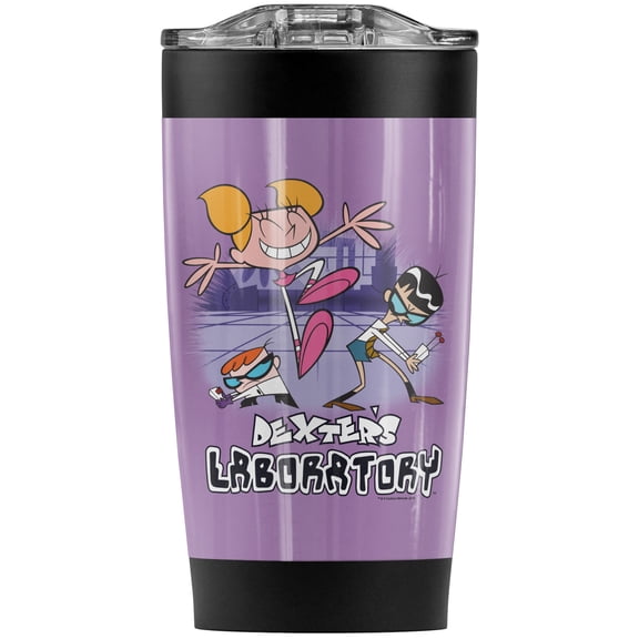Dexter'S Laboratory/Dee Dee Cutting In Stainless Steel Tumbler 20 oz Coffee Travel Mug/Cup, Vacuum Insulated & Double Wall with Leakproof Sliding Lid | Great for Hot Drinks and Cold Beverages
