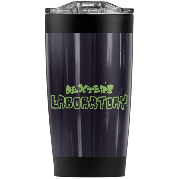 Dexter'S Laboratory/Dexter'S Logo Stainless Steel Tumbler 20 oz Coffee Travel Mug/Cup, Vacuum Insulated & Double Wall with Leakproof Sliding Lid | Great for Hot Drinks and Cold Beverages