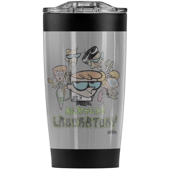 Dexter'S Laboratory/Vintage Cast Stainless Steel Tumbler 20 oz Coffee Travel Mug/Cup, Vacuum Insulated & Double Wall with Leakproof Sliding Lid | Great for Hot Drinks and Cold Beverages