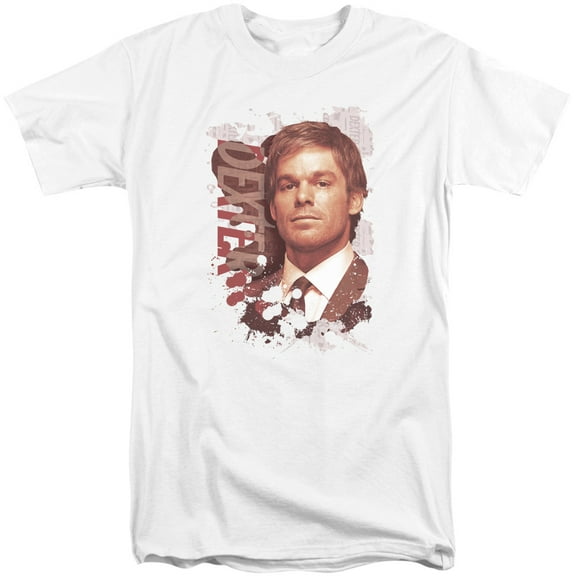 Dexter Splatter Adult Tall T-Shirt White