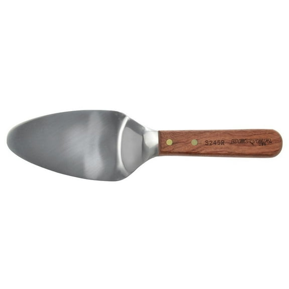 Dexter Stainless Steel Pie Server with Rosewood Handle - 5"L x 2 1/2"W Blade