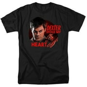 Dexter Stole My Heart Unisex Adult T Shirt, Black, Large