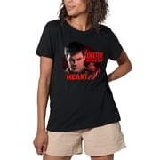 Dexter Stole My Heart Womens Loose T-Shirt, Black, Medium