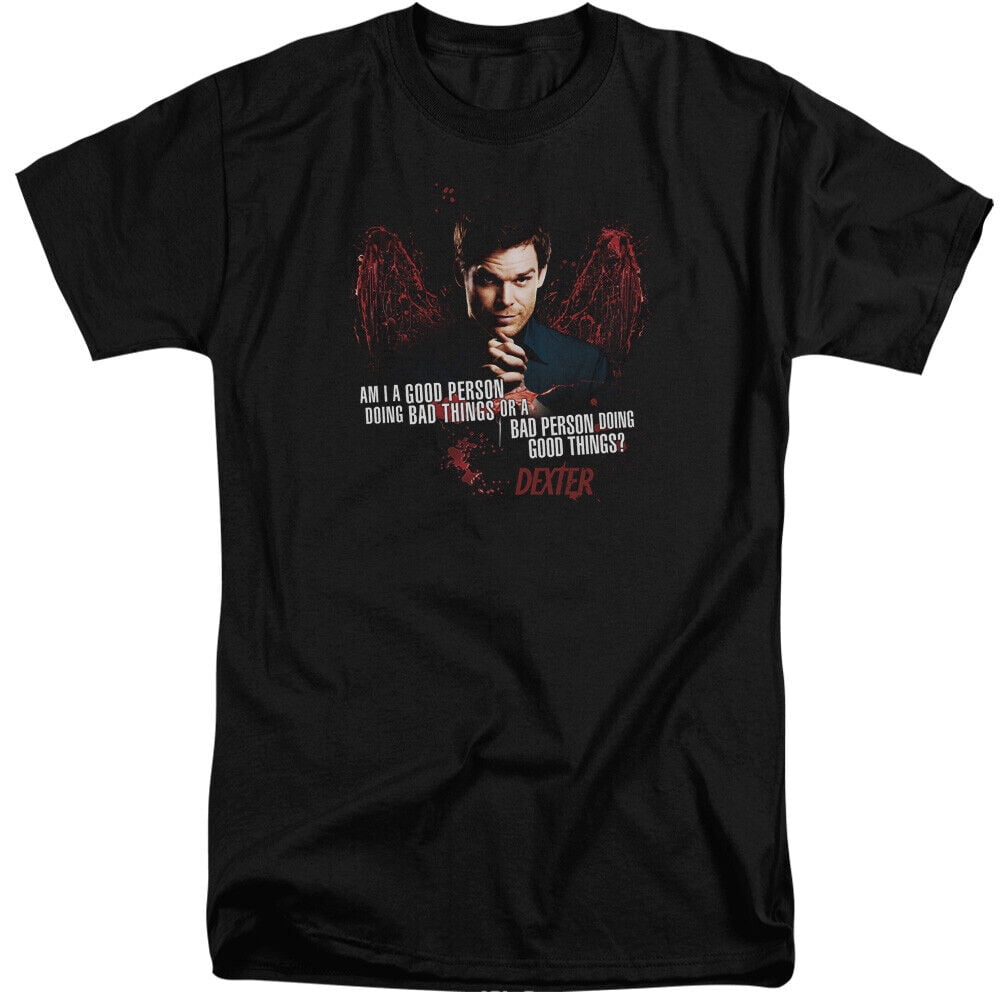 Dexter Tall TShirt Good or Bad Person Black Tee