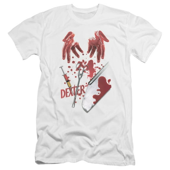 Dexter Tools Of The Trade Premium Adult Slim Fit 30/1 T-Shirt White