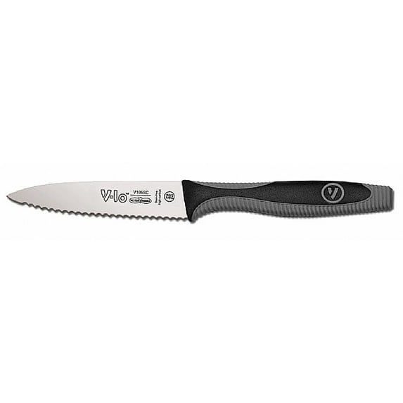 Dexter-Russell 3½" Scalloped Parer Knife, High-Carbon Dexsteel Blade, Soft V-Lo Handle for Comfort and Control, Hollow Edge, Made in USA