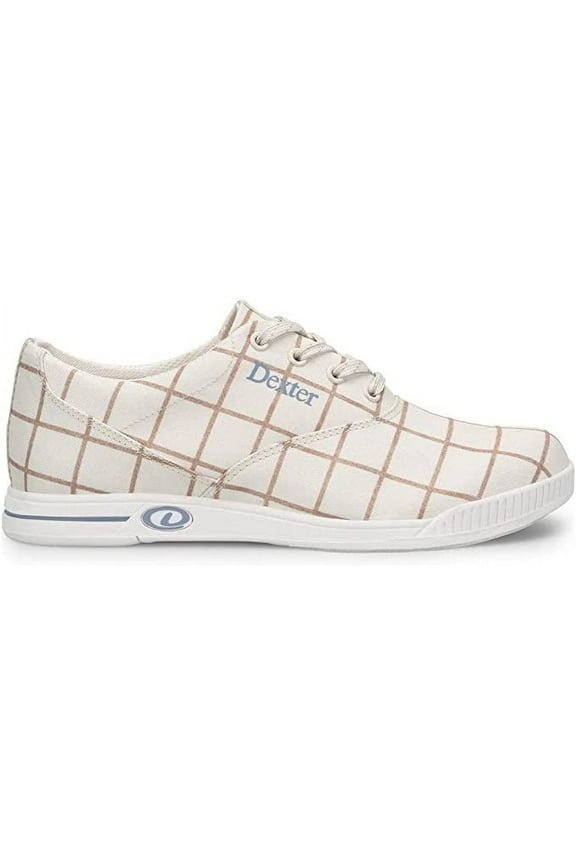 Women's Kerrie Cream Plaid Bowling Shoes Size 6