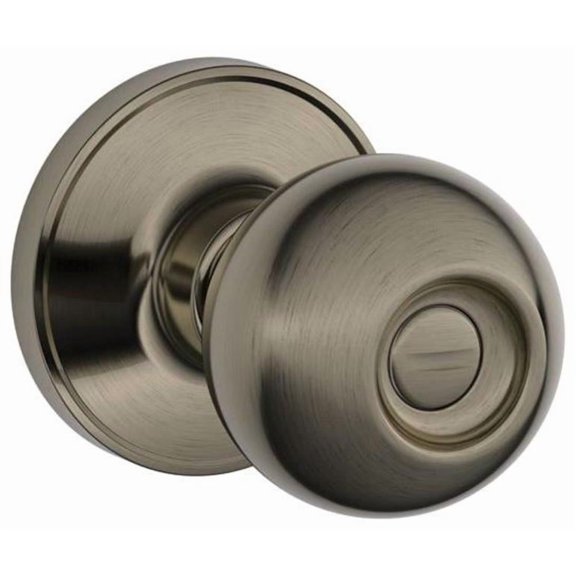 Dexter by Schlage J40CNA620 Corona Bed and Bath Knob, Antique Pewter