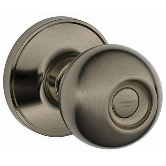 Dexter by Schlage J40CNA620 Corona Bed and Bath Knob, Antique Pewter