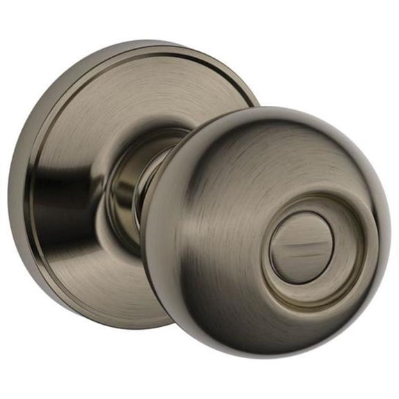 Dexter by Schlage J40CNA620 Corona Bed and Bath Knob, Antique Pewter