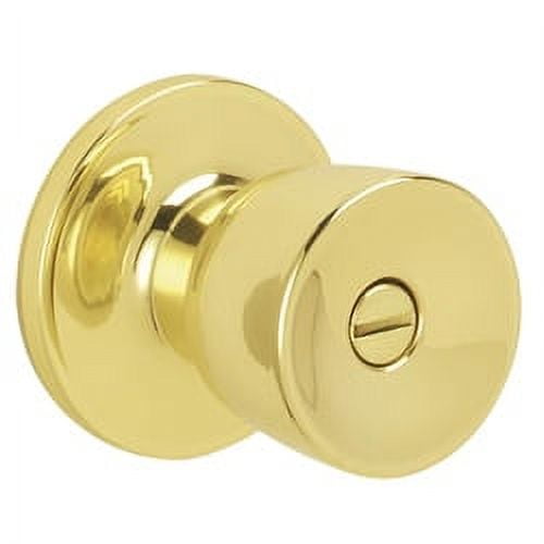 Schlage J54-COR Keyed Entry Door Knob – Bright Chrome Round Knobset, Adjustable Backset, Brass Construction