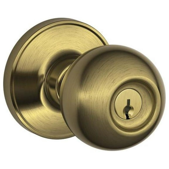 Dexter by Schlage J54CNA609 Corona Keyed Entry Knob, Antique Brass