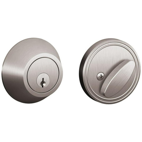 Dexter by Schlage JD60630 Single-Cylinder Deadbolt, Satin Stainless Steel