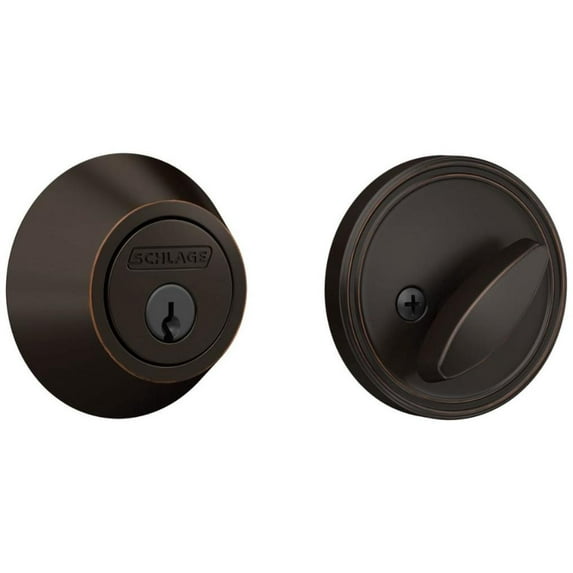 Dexter by Schlage JD60716 Single-Cylinder Deadbolt, Aged Bronze