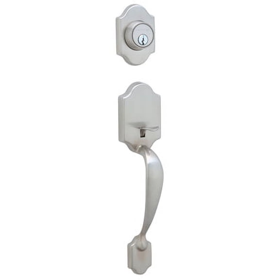 Dexter by Schlage JH58PRS619 Paris Exterior Handleset with Deadbolt, Satin Nickel