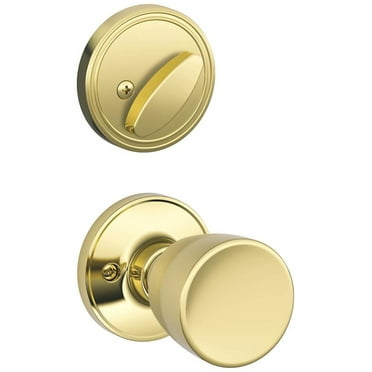 Dexter by Schlage JH59BYR605 Byron Knob Interior Handleset, Bright Brass