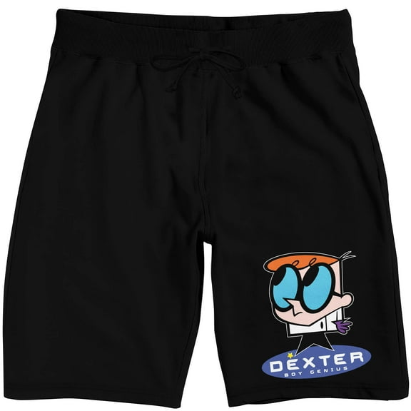 Dexter's Laboratory Boy Genius Men's Black Sleep Pajama Shorts-Large