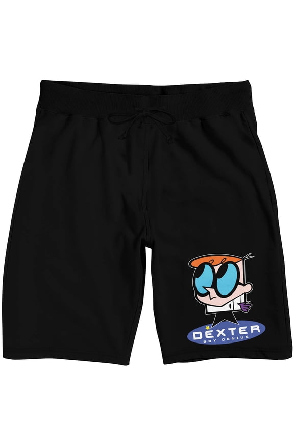 Dexter's Laboratory Boy Genius Men's Black Sleep Pajama Shorts-Small