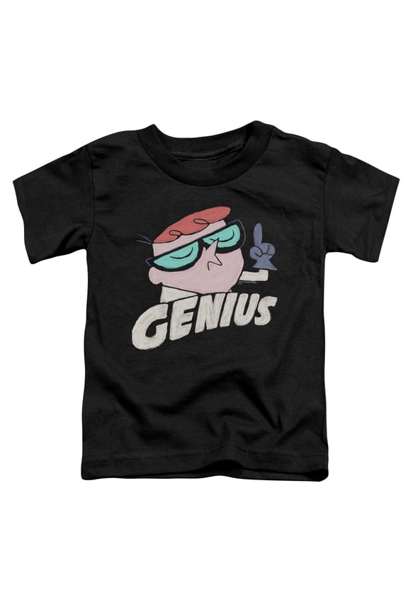 Dexter's Laboratory Boys' Genius Childrens T-shirt Black