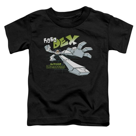Dexter's Laboratory Boys' Robo Dex Childrens T-shirt Black