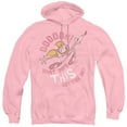 thumbnail image 1 of Dexter's Laboratory Button Adult Pullover Hoodie Sweatshirt Pink, 1 of 1