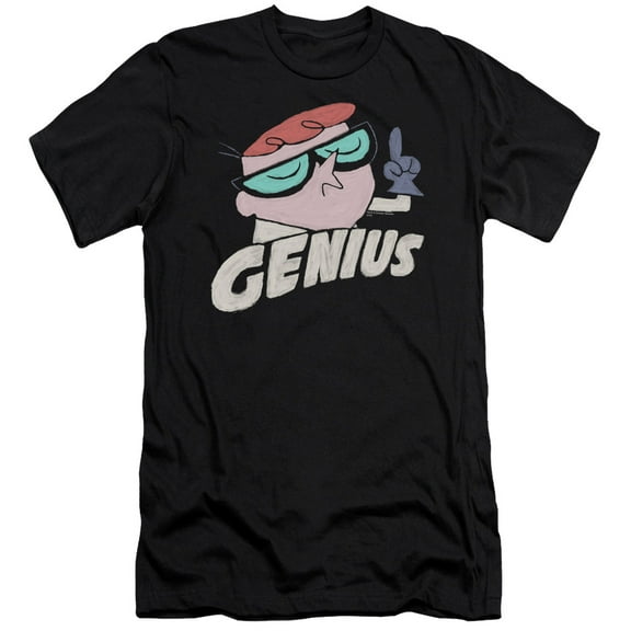 Dexter's Laboratory Genius S/S Adult 30/1 T-Shirt Black