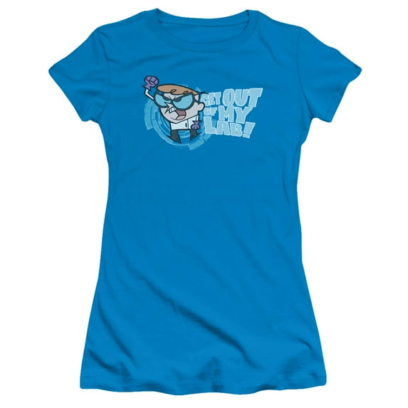 Dexter's Laboratory Get Out S/S Junior Women's T-Shirt Sheer Turquoise