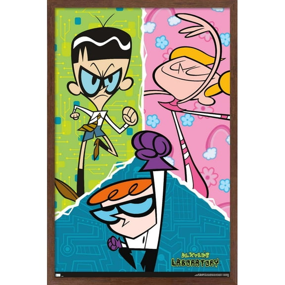 Dexter's Laboratory - Group Wall Poster, 22.375" x 34", Framed