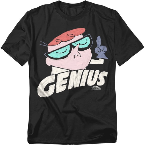 Dexter's Laboratory Men's  Genius T-shirt Black