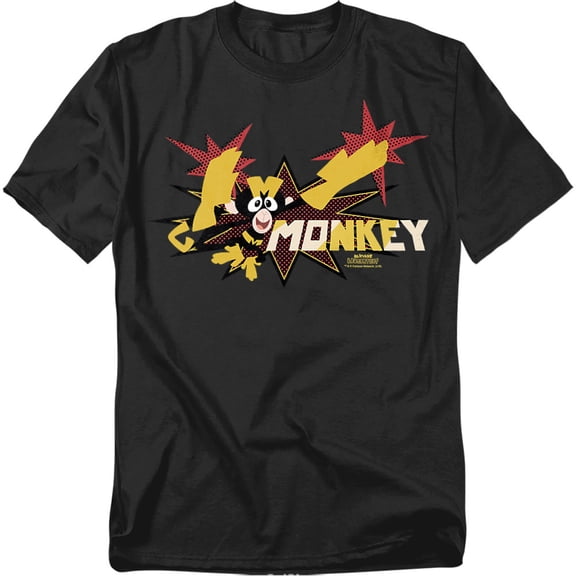 Dexter's Laboratory Men's  Monkey T-shirt Black