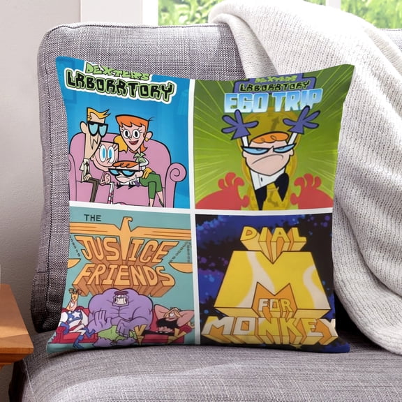 Dexter's Laboratory Super Soft Pillowcase for Home Decor, Suitable for Living Room, Bed, Sofa, 1818 Inches
